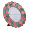 Handicrafts Home Photo Picture Frame - 4" x 4", Round Handmade Gift Photo Frames - Red & Green